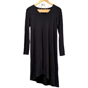 Eileen Fisher Petite Asymmetrical Jersey Viscose Long Sleeve Dress Size PP/PTP